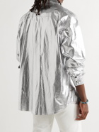 ISABEL MARANT - Glynta Metallic Cotton Shirt - Silver