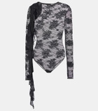 Oséree Draped lace bodysuit