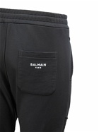 BALMAIN - Flocked Cotton Jersey Sweatpants
