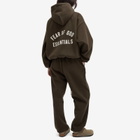 Fear of God ESSENTIALS Women's Brushed Hooded Bomber Jacket in Brown