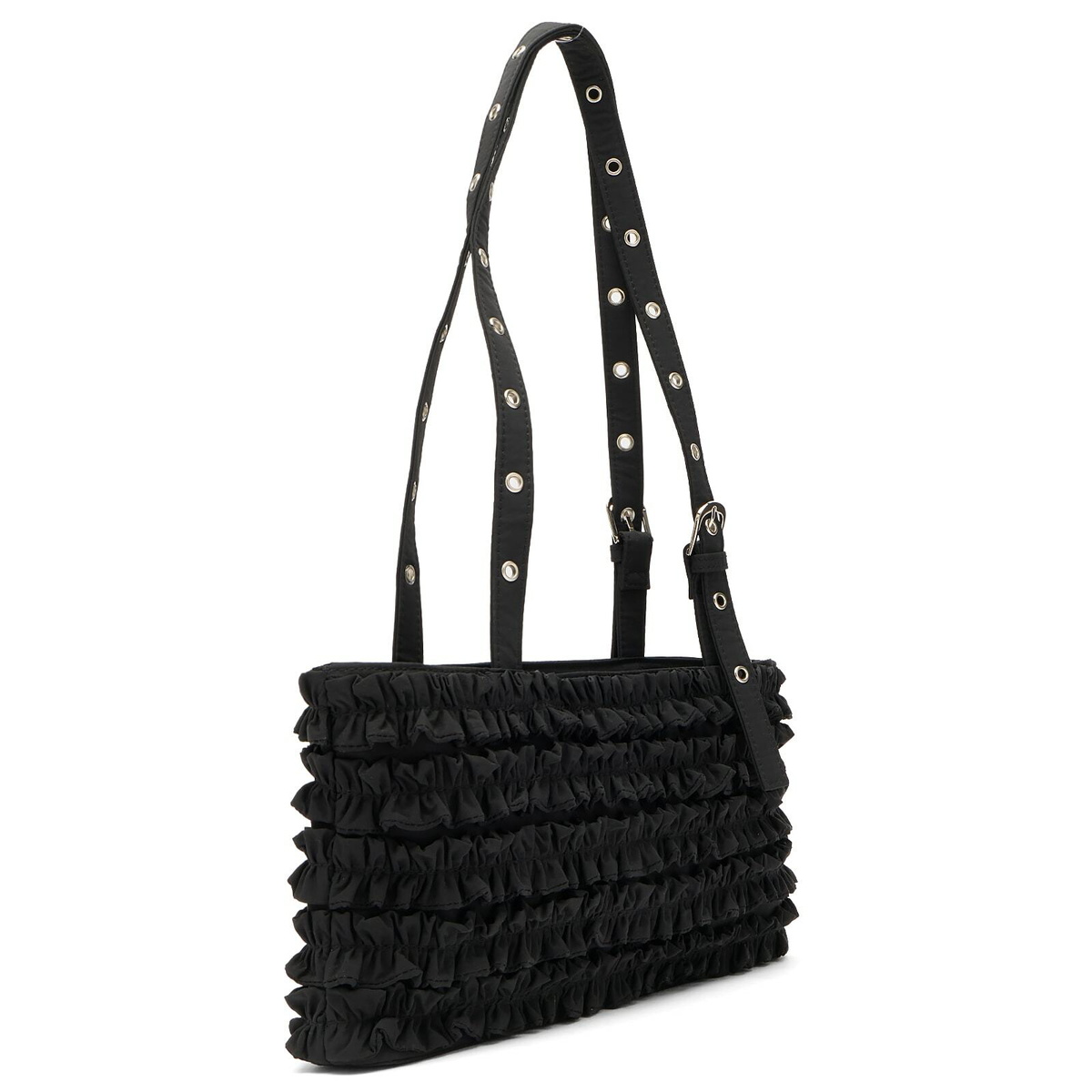 Damson Madder Women's Sophia Ruffle Bag in Black 