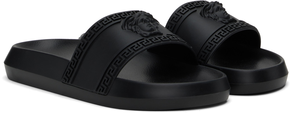 Versace Black Palazzo Pool Slides