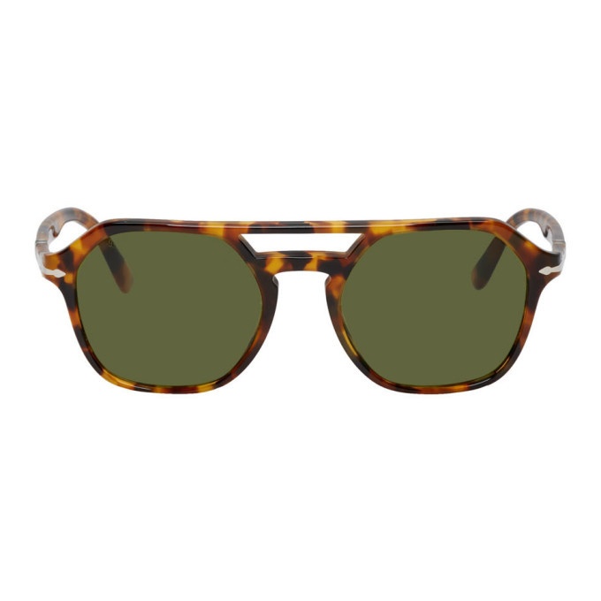 Photo: Persol Tortoiseshell and Green Madreterra Sunglasses
