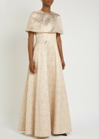Emilia Wickstead Lucretia Floral-jacquard Cloqué Gown Gold