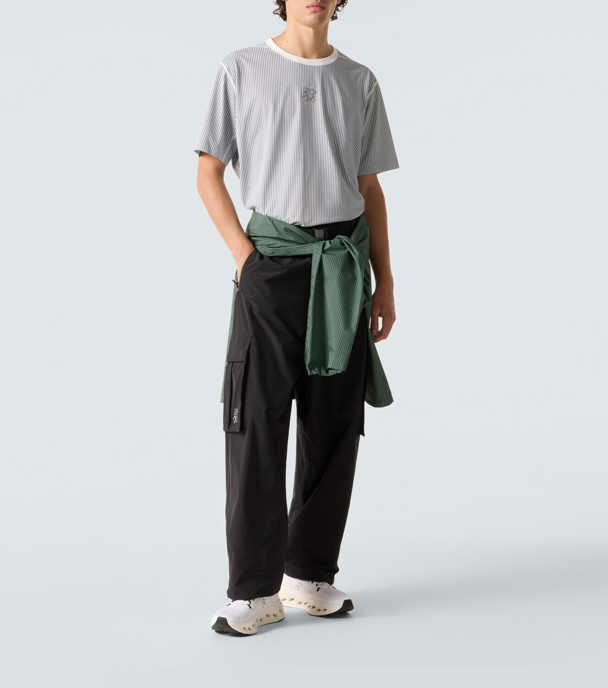Loewe x On striped technical jersey T-shirt