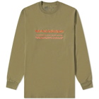 Maharishi Men's Long Sleeve MILTYPE Logo T-Shirt in Olive