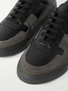 Common Projects - BBall Full-Grain Leather and Suede Sneakers - Brown