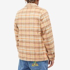 Butter Goods Men's Plaid Flannel Zip Overshirt in Citrus/Fawn