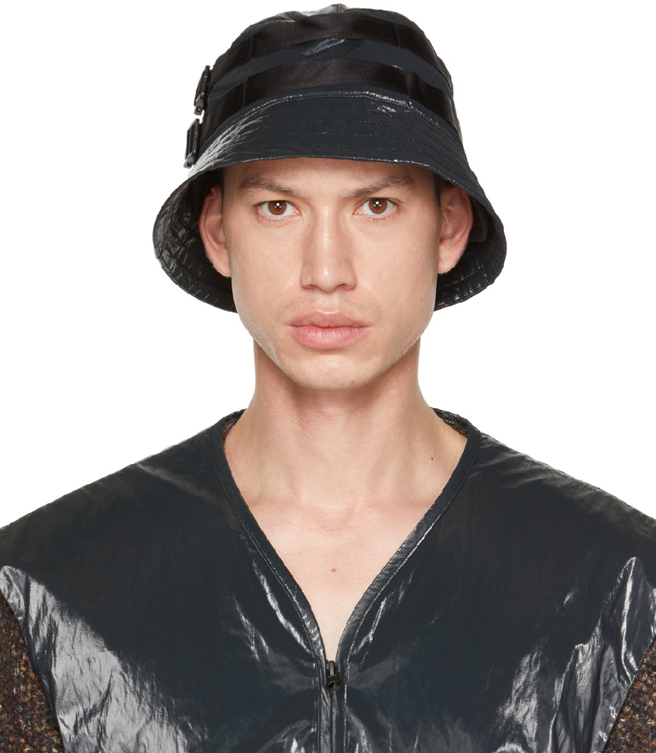 A. A. Spectrum Navy Coated Bucket Hat