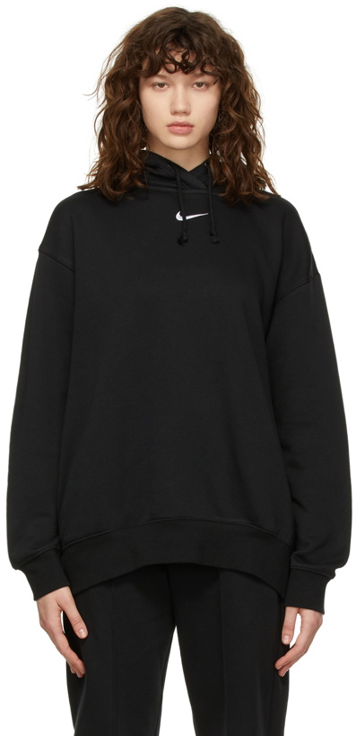 Photo: Nike Black Essential Collection Oversized Fleece Hoodie