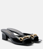 Gucci Signora Horsebit patent leather mules
