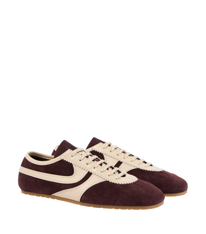 Photo: Dries Van Noten Leather-trimmed suede sneakers