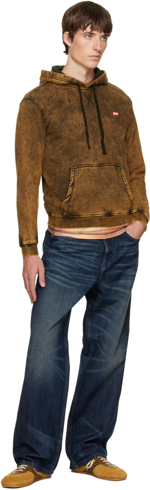 Diesel Brown S-Normy-Raw Hoodie