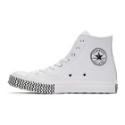 Converse White Leather Chuck 70 Mission V Hi Sneakers