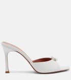 Amina Muaddi Mini Camelia embellished leather mules