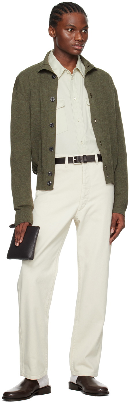 LEMAIRE Khaki Convertible Collar Cardigan Lemaire
