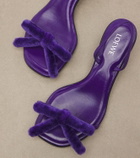 Loewe Mimi shearling and leather slingback sandals
