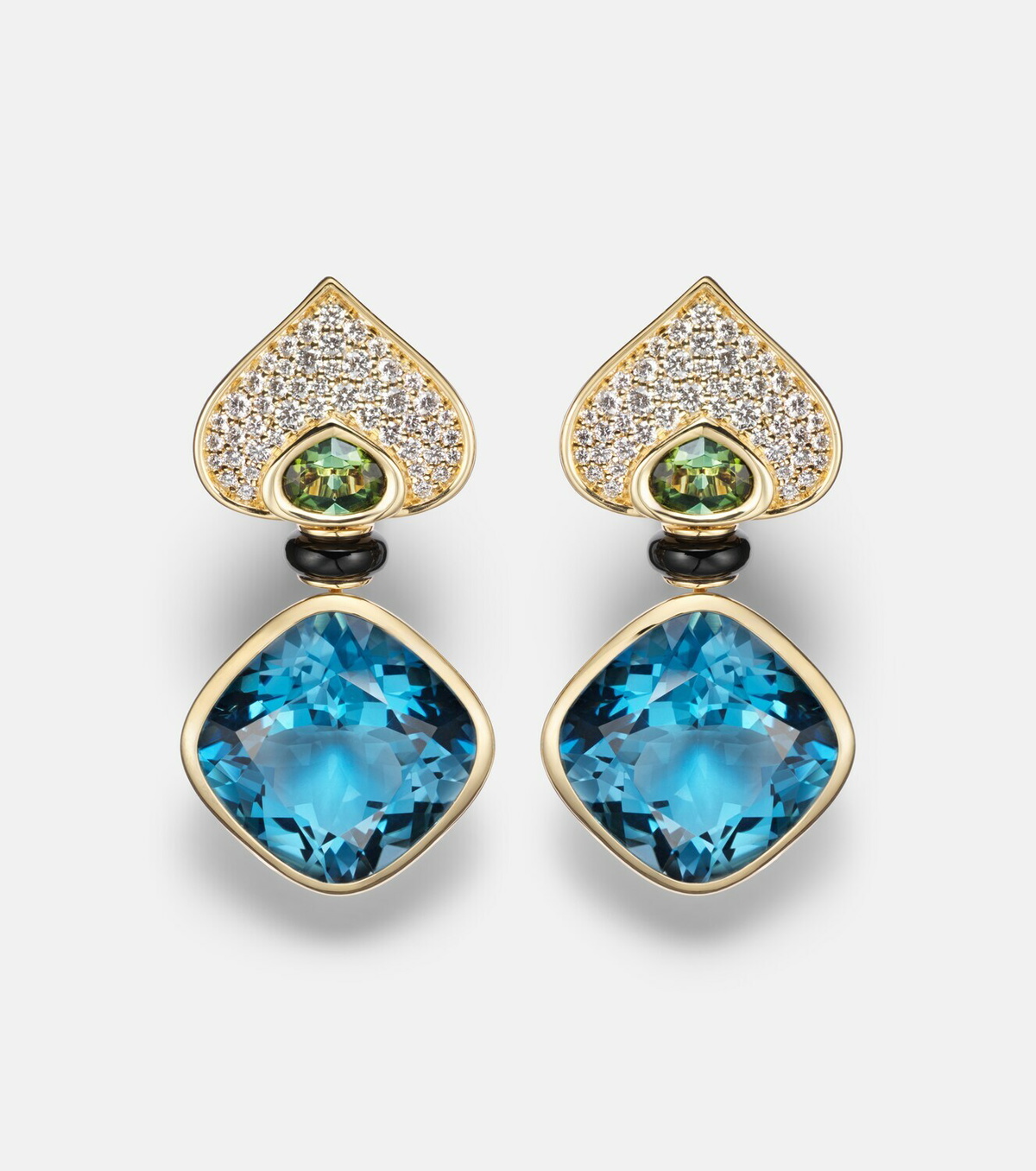 Marina B Pauline 18kt gold earrings with gemstones