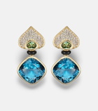 Marina B Pauline 18kt gold earrings with gemstones