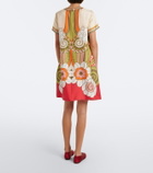 La DoubleJ Mini Swing printed silk minidress