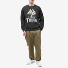 Wacko Maria Men's Tupac Crew Neck Sweater in Black