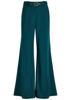 Zimmermann Rebellion Belted Stretch-wool Trousers Teal