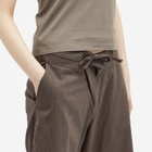 Ottolinger Women's Stripe Tailored Shorts in Brown