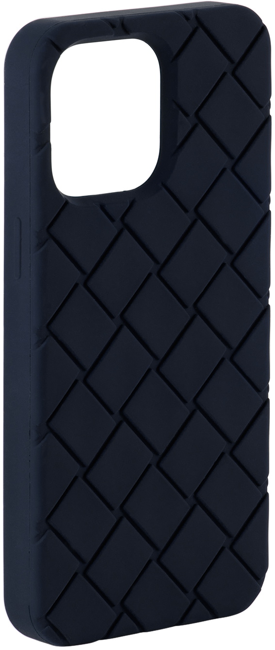 Bottega Veneta Navy Intreccio iPhone 15 Pro Max Case