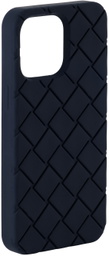 Bottega Veneta Navy Intreccio iPhone 15 Pro Max Case