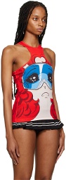 Pushbutton SSENSE Exclusive Red Goggle Girl Tank Top