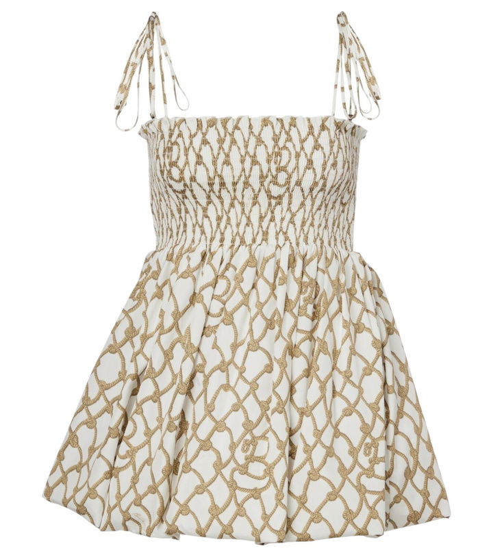 Photo: Burberry Knot shirred cotton minidress