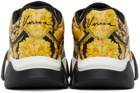Versace Black & Yellow Barocco Squalo Sneakers