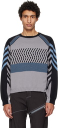 Kiko Kostadinov Gray & Black Gizi Panelled Sweater