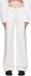 MINJUKIM White Low-Rise Trousers