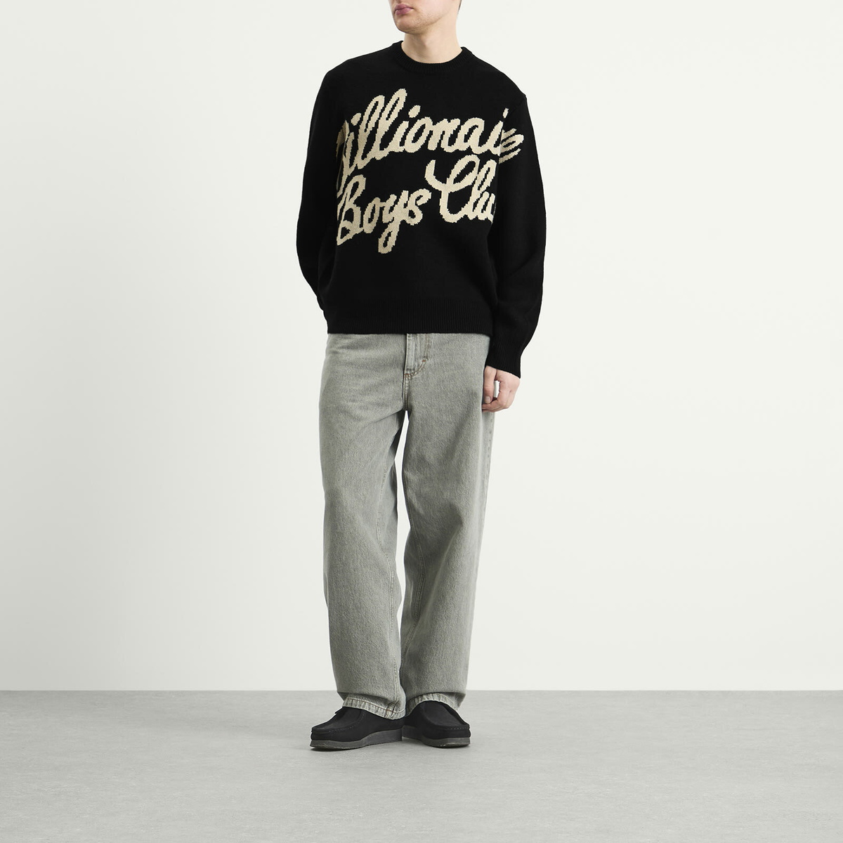 Billionaire Boys Club Men's Script Knitted Sweater in Black