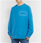 CALVIN KLEIN 205W39NYC - Oversized Distressed Loopback Cotton-Jersey Sweatshirt - Light blue
