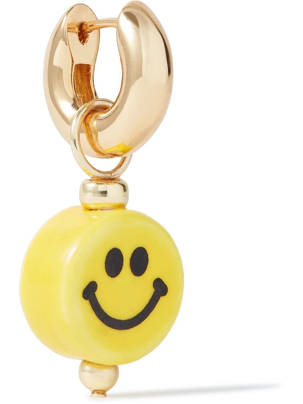 Photo: éliou - Glee Gold-Plated Ceramic Single Hoop Earring