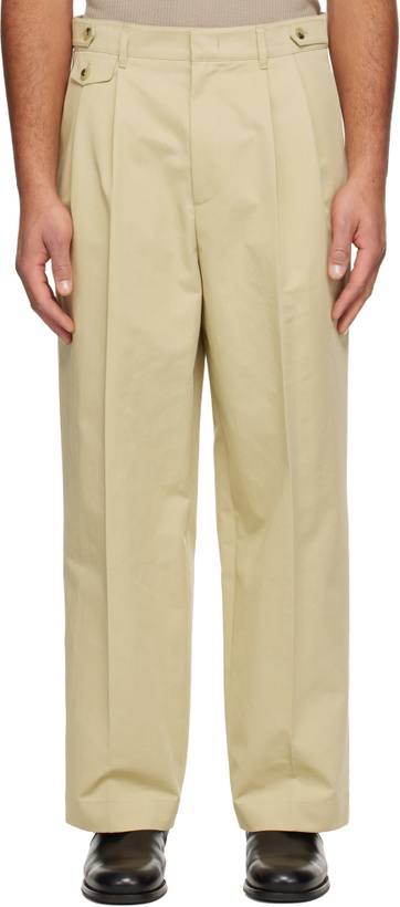Photo: LE17SEPTEMBRE Beige Two Tuck Trousers
