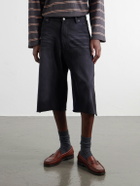 424 - Big Daddy Straight-Leg Cotton-Jersey Shorts - Black