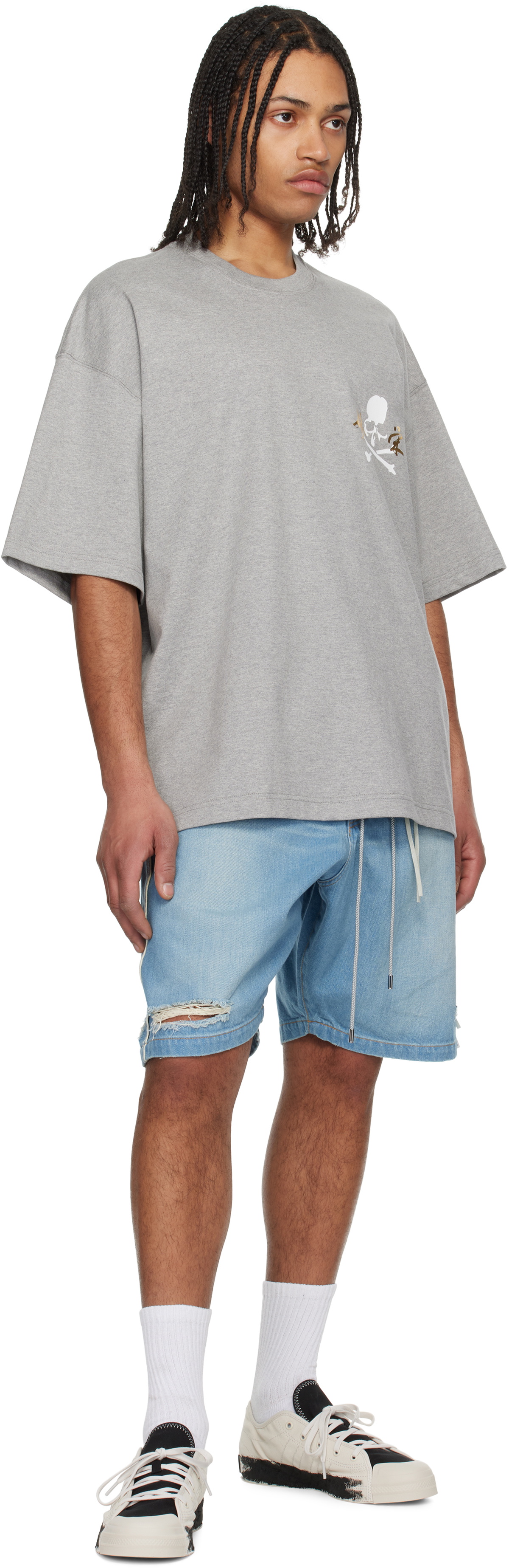 mastermind JAPAN Gray Boxy Prosperity T-shirt