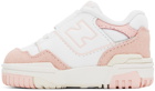 New Balance Baby Pink & White 550 Sneakers