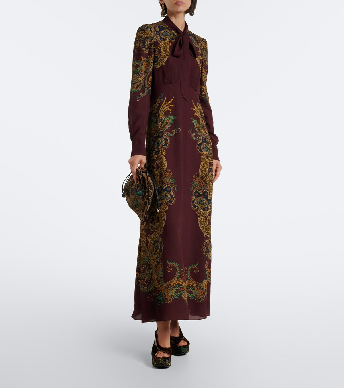 Etro Mini leopard-print pouch