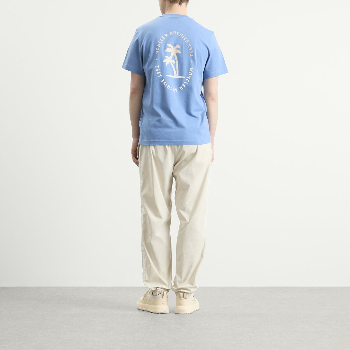 Moncler Men's Palm Logo Pocket T-Shirt in Blue