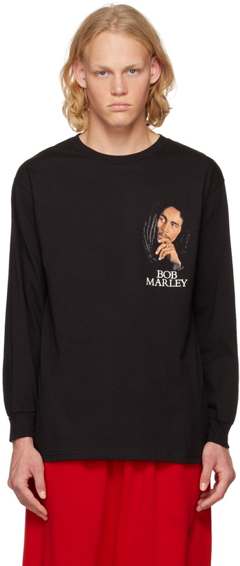 Photo: WACKO MARIA Black Printed Long-Sleeve T-Shirt