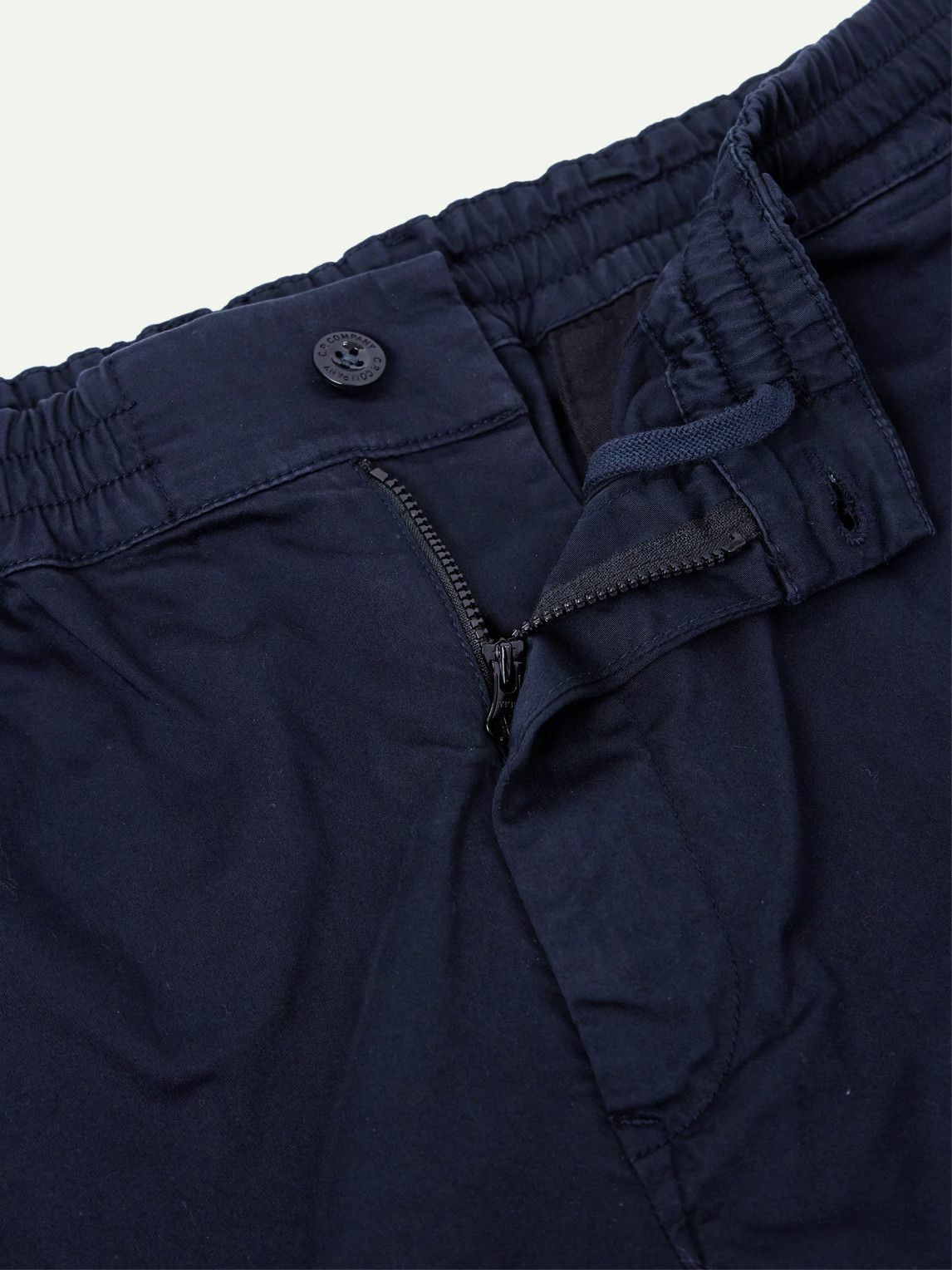 C.P. Company - Straight-Leg Logo-Appliquéd Cotton-Blend Cargo Trousers - Blue