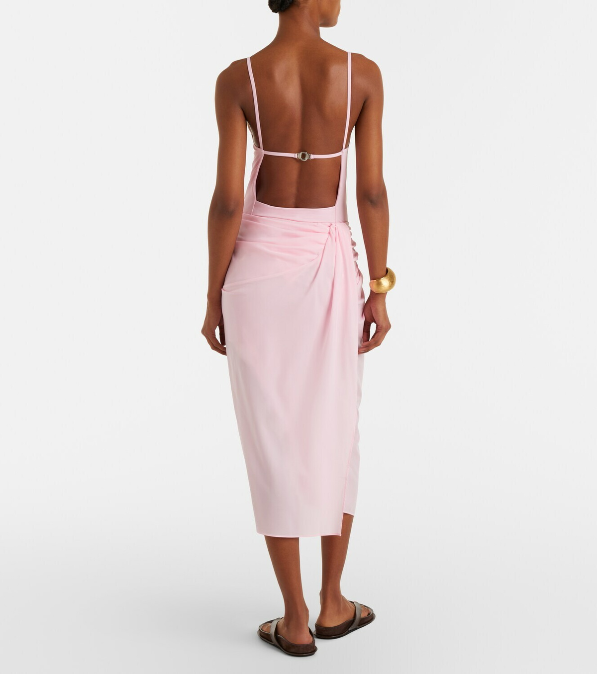 Jacquemus Paréo draped beach cover-up