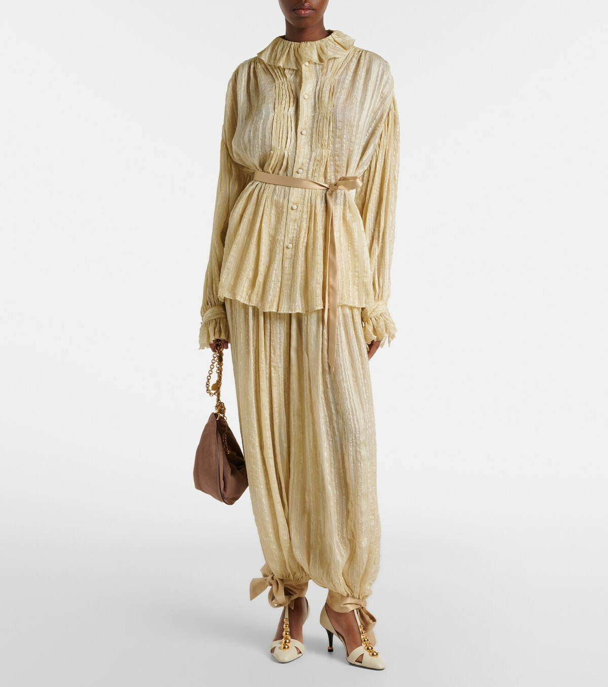 Xu Zhi Striped balloon pants