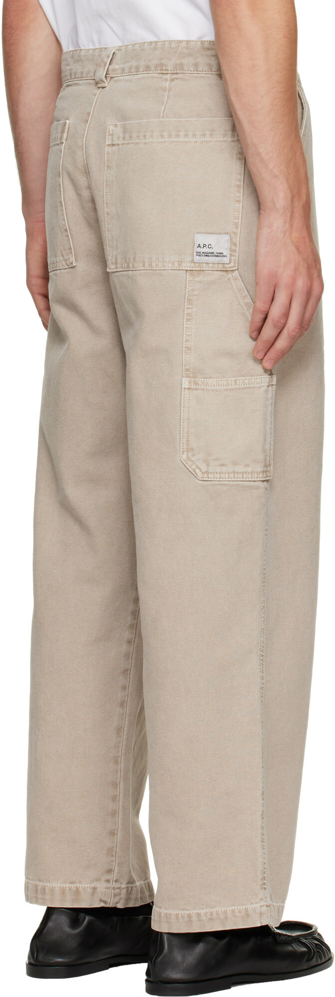 A.P.C. Beige Canvas Carpenter Trousers