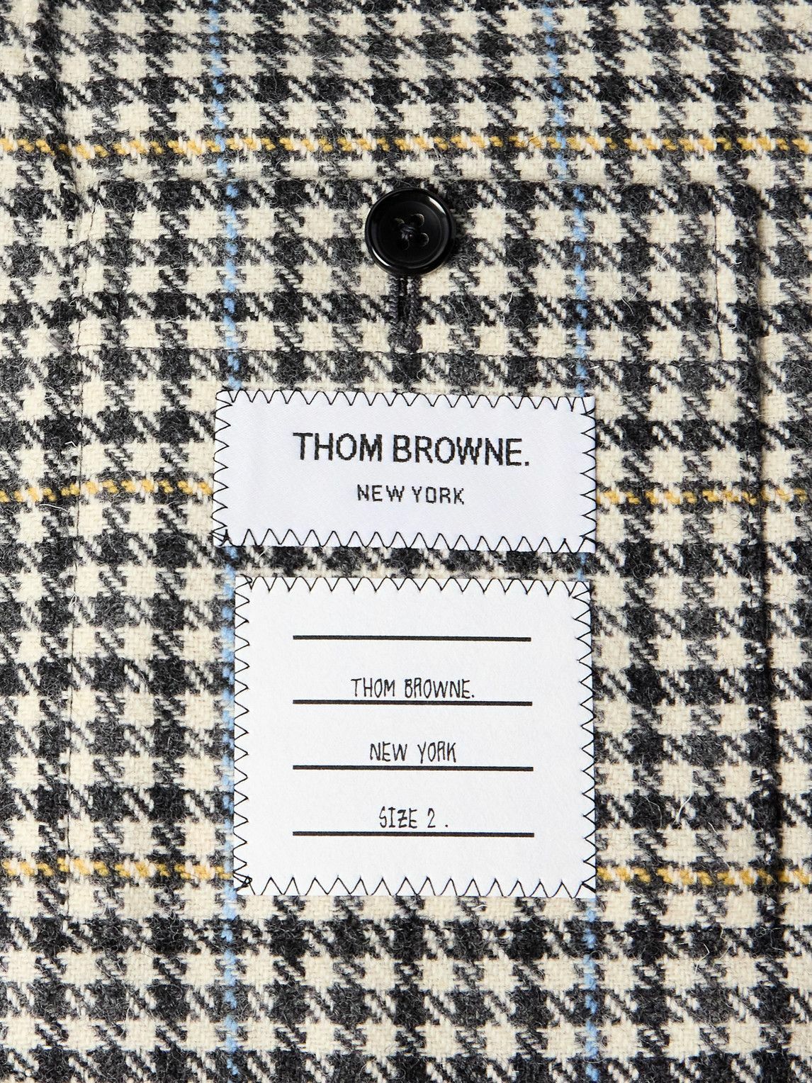 Thom Browne - Unstructured Checked Houndstooth Wool-Tweed Blazer - Gray