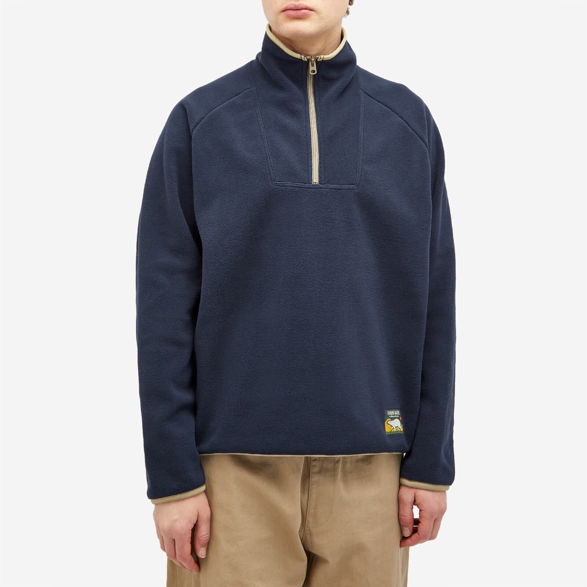 Human Made Men's Fleece Half-Zip Shirt in Navy Human Made